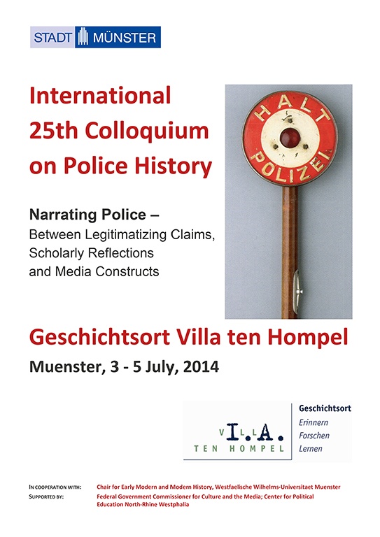Veranstaltungsplakat 25. Kolloquium zur Polizeigeschichte © Villa ten Hompel, Münster
